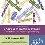 KÖRKRAFTS NÄTVERKSTRÄFF 28-29 SEPTEMBER